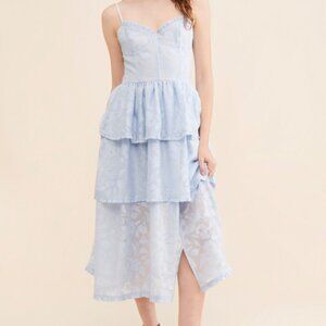 Campbell Lace Tiered Midi Dress